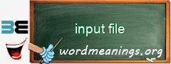 WordMeaning blackboard for input file